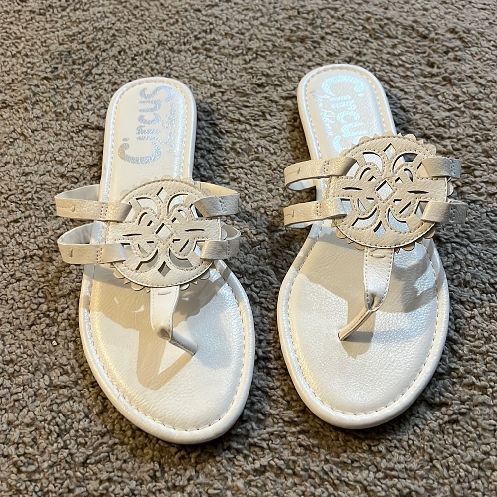 White sandals